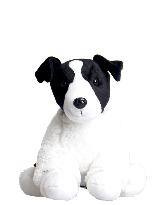 black and white jack russell stuffed animal